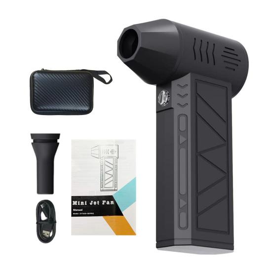 Compressed Air Duster 130000RPM High Speed Compact Design Rechargeable Cordless Air Blower with 3-Gear Turbo Fan
