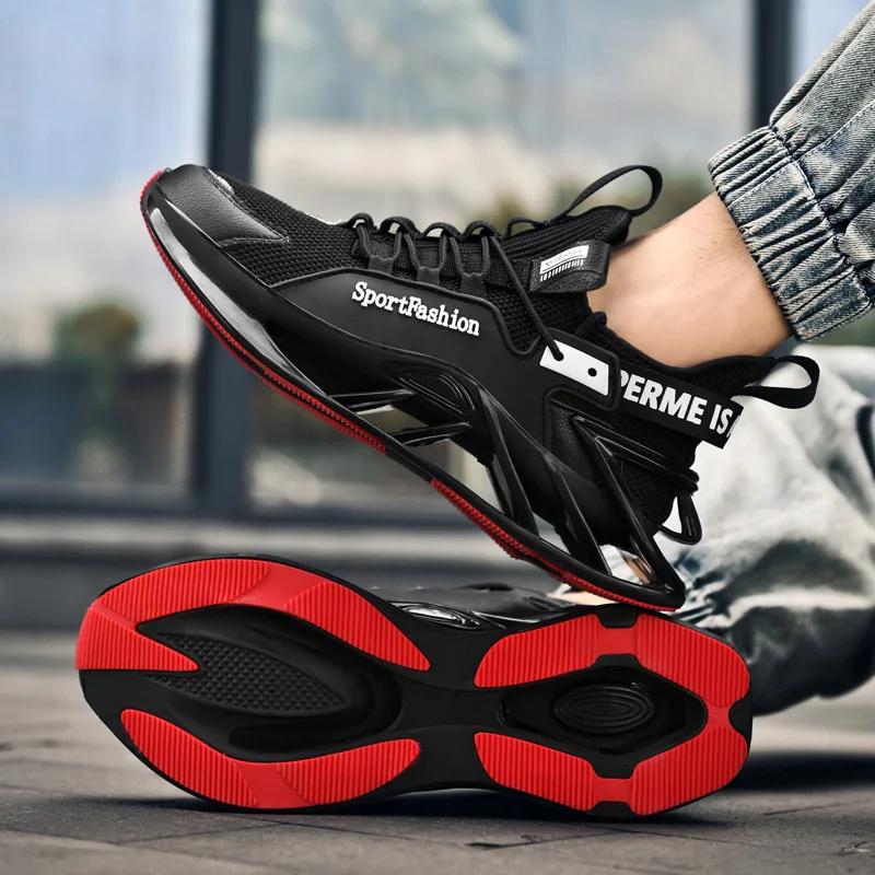 Mode Frühling und Sommer Neue Freizeit Sport mit Mesh Atmungsaktive Oberfläche Lässige Laufschuhe für Herren