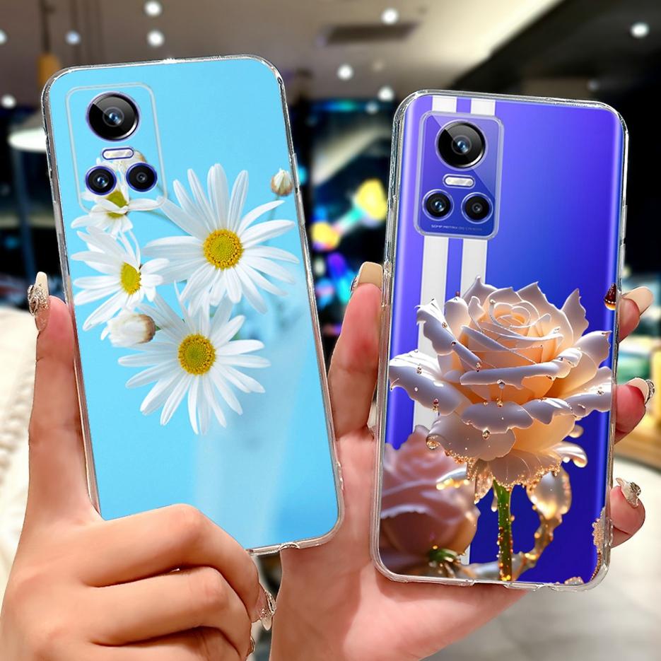 Für Realme GT Neo 3 80W Hülle RMX3561 RMX3560 Süße Katze Glückskarpfen Bemalte Abdeckung Weiche Silikonhüllen Für Realme GT Neo3 150W Fundas