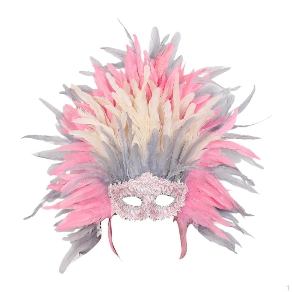 Feather Headdress Cosplay Headband Headwear Photo Props Fancy Dress Masquerade for Thanksgiving