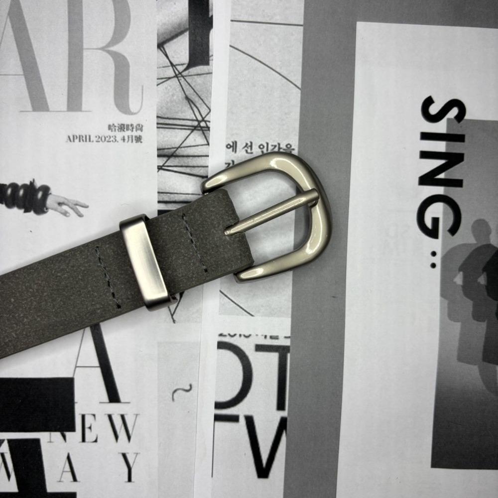 

Ретро ремень с пряжкой-пином из замшевой кожи, роскошный дизайн, пояс на талию, модный пояс для женщин серый