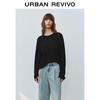 UR 2025 Autumn Pleated Long Sleeve T-Shirt for Women