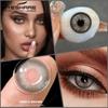 Eyeshare Colored Contact Lenses Blue Eye Makeup Contact Lenses Annual Comfort Green Colored Contact Lenses Gray Natural Colored Soft Lenses 1 Pair