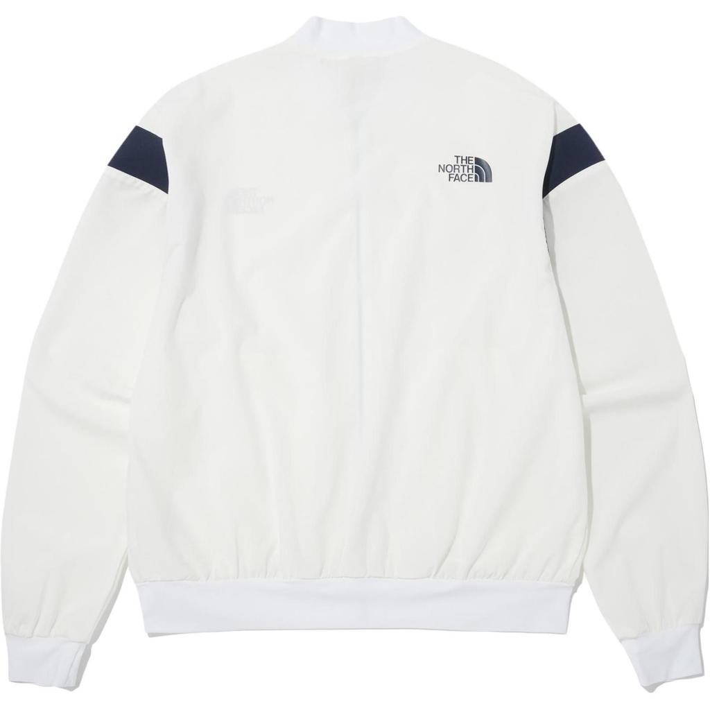 The North Face Ss23 Logo Print Crew Neck Zip Jacket Men Jackets White NJ3BP11L