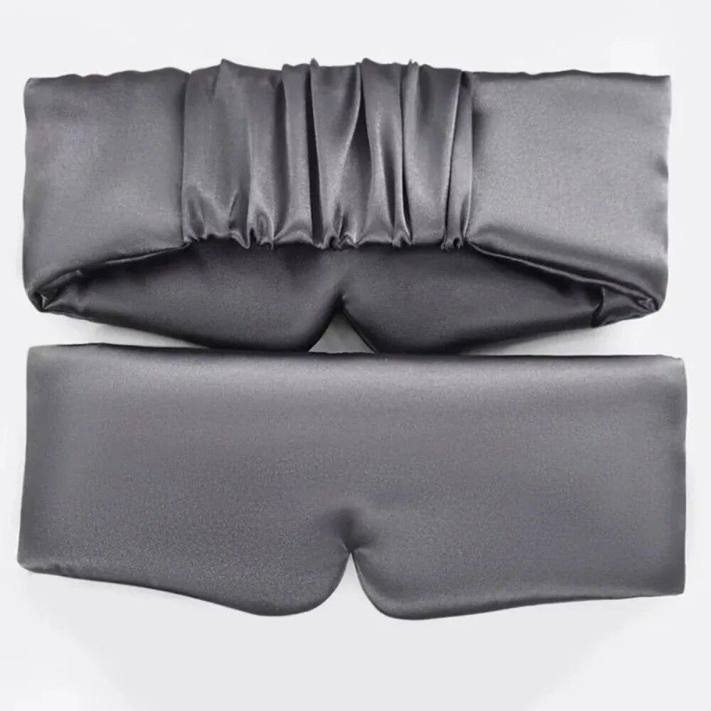 Silk Face Imitation Silk Sleep Eye Mask Ljus nyans Elastisk rem Resevila Ögonskydd För att lindra trötthet Mjuk Smidig vård