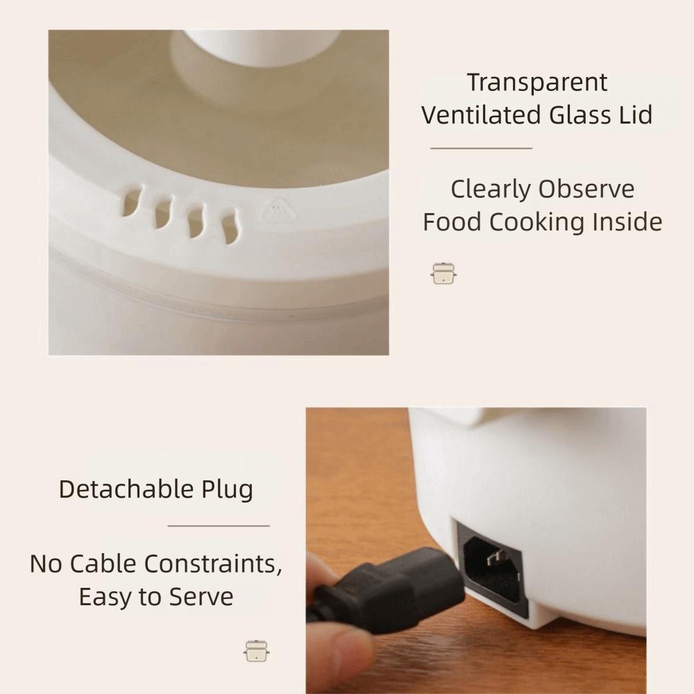 Non Stick Electric Cooker with Steamer Soup Stew Pot Electric Hot Pot  Student Dormitory