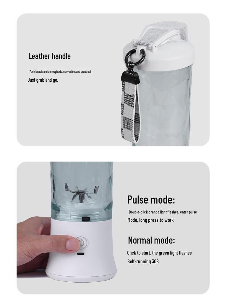 High-Speed Portable USB Juicer Cup - Large Capacity Electric Blender