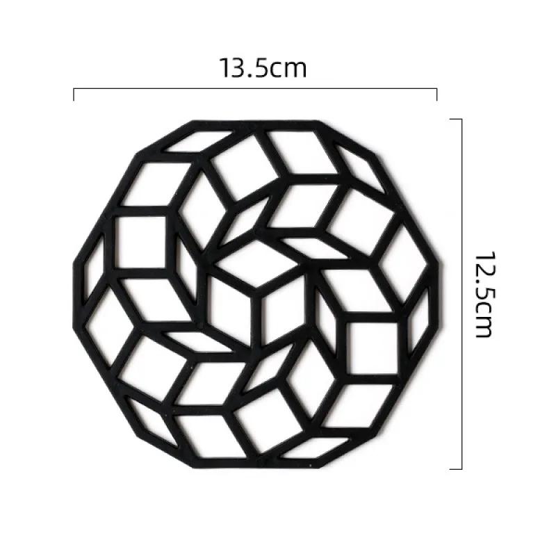 

Простые по стилю полые силиконовые подставки неправильной формы, термоизоляционные, водонепроницаемые, защищающие от ожогов, украшение стола и аксессуары