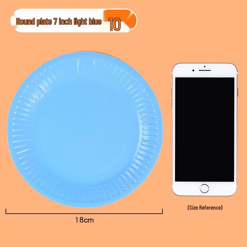Colorful Disposable Paper Plates for Kindergarten Arts, Crafts, and Decor