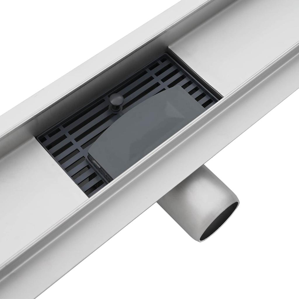 Linear Drain Shower Drain Silver 90 cm Stainless Steel 304