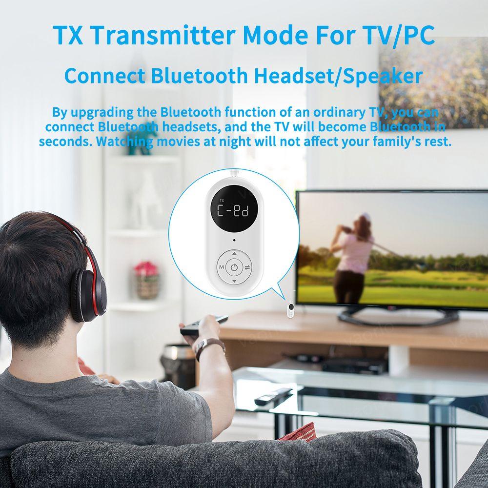 3-In-1 Bluetooth 5.3 Receiver Transmitter FM Wireless Audio Adapter 3.5mm AUX With MIC HD Handsfree Calling For Car Kit Speaker