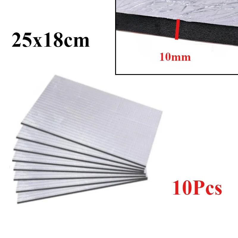 10 Blatt Auto-Schalldämpfer-Wärmedämmmatte für Auto-Van-Schallschutz-Trittschalldämmmatte Auto-Motorhauben-Geräuschisolator