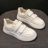 Yang Mi leather soft-soled little white shoes women's 2 autumn new Velcro board shoes versatile Hugh