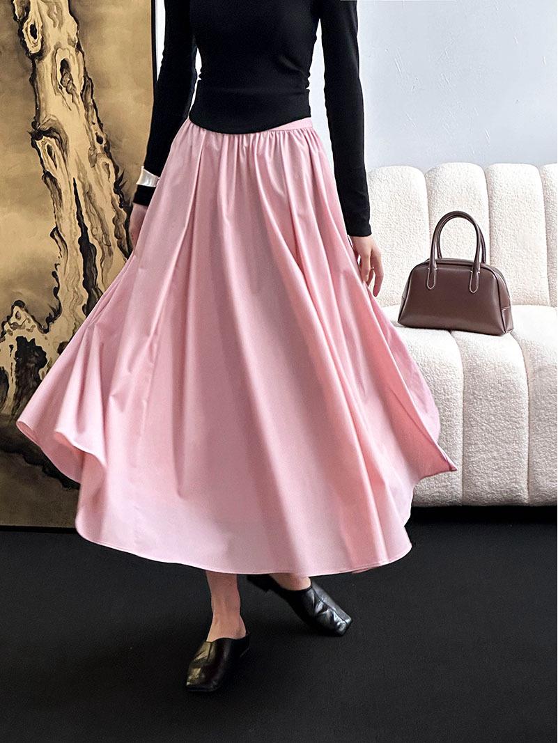 

Juzhi Spring French High-End розовая юбка А-силуэта с плиссировкой Small розовый