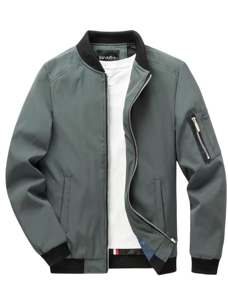 Veste Casual Homme Grande Taille Coupe Ajustée Européenne & Américaine pour Printemps & Automne
