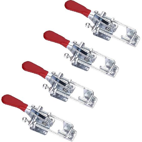 Accessbuy Toggle Latch Clamp,U-Bolt Toggle Latch,360Lbs Holding Capacity Adjustable Small Latch Hardware for Freezer,Storage Boxes,Smoker Lid,Tool 4Pack