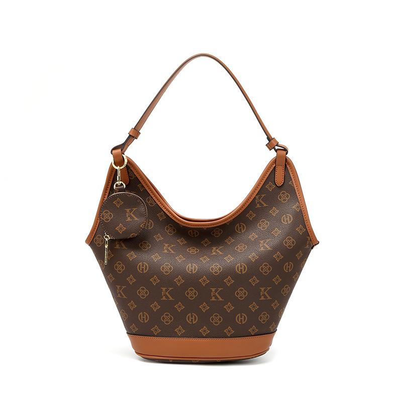 Light luxury premium retro presbyopia bag women's commuter large-capacity tote bag single shoulder underarm mother bag portable bucket bag