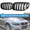 For BMW E90 E91 3 Series LCi 320i 325i 330i 2009-2013 Dual-Line Mid-Grill Front Bumper Sport Style Upgrade