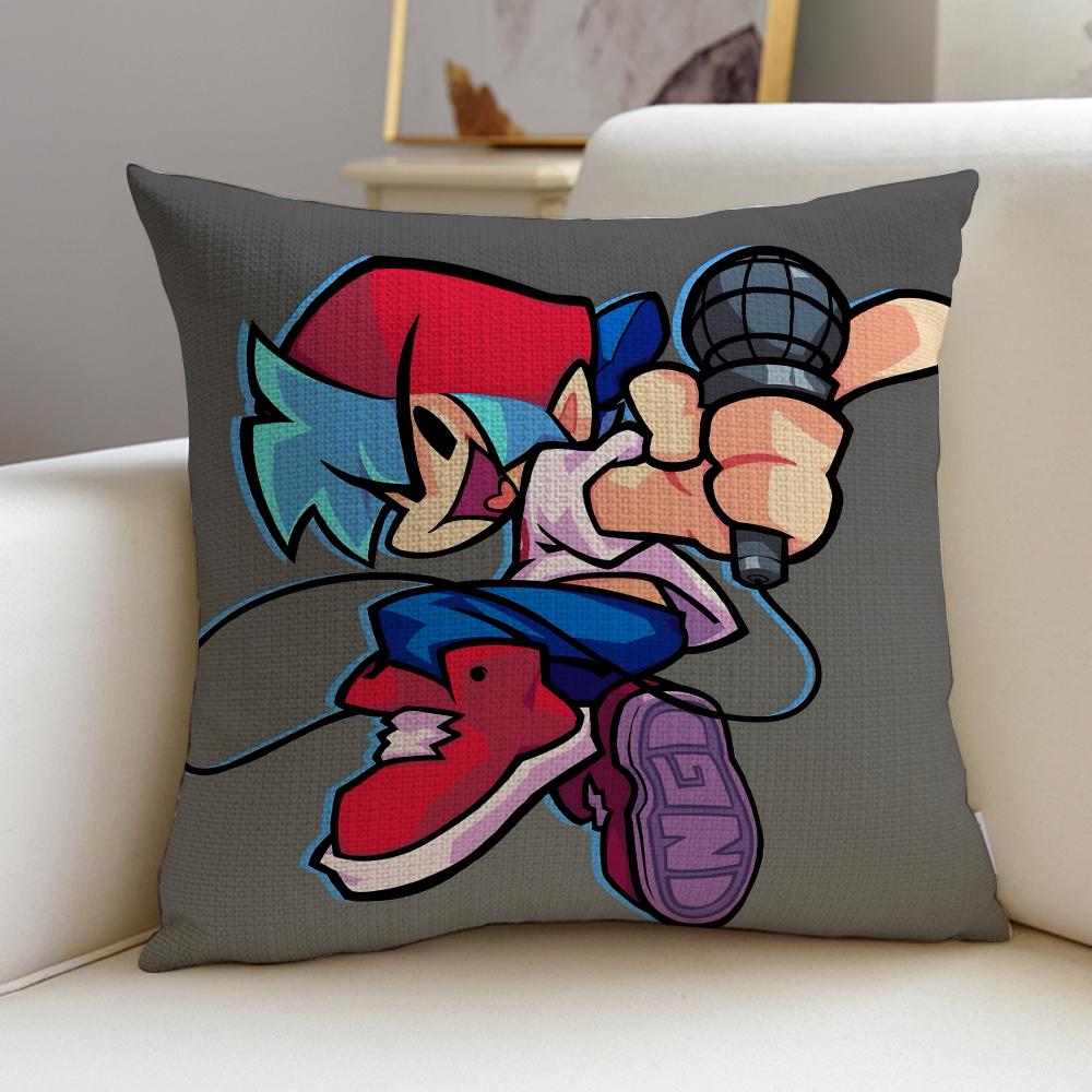 GGame Friday Night FunkinS Cushion Cover Breathable and skinfriendly linen pillowcase square removable and washable cushion