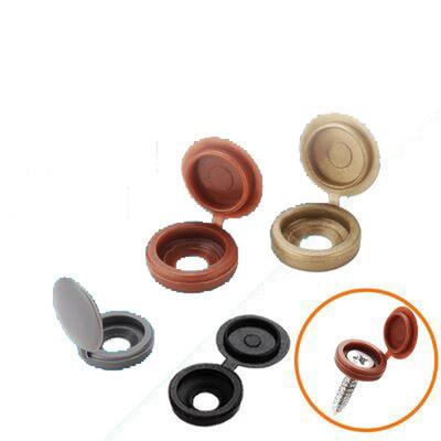 100Pcs Practical Hinged Plastic Screw Fold Snap Protective Cap Button Nuts Cover Bolts Protect Furniture Exterior Decor Hardware