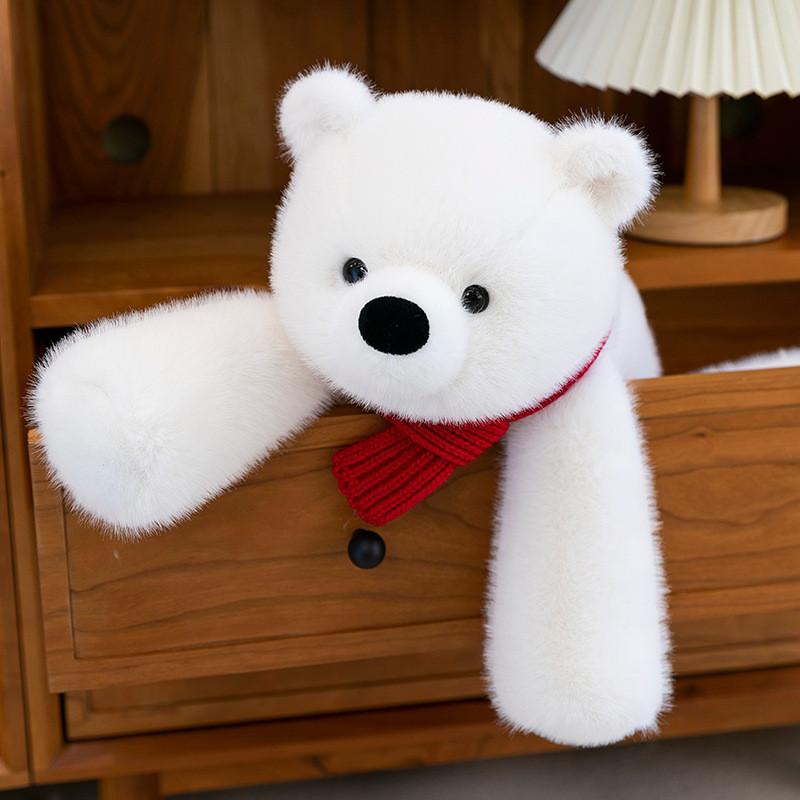 Animal Bear Polar Scarf Prone Toy Doll Ornaments Plush Filled Gifts Winter