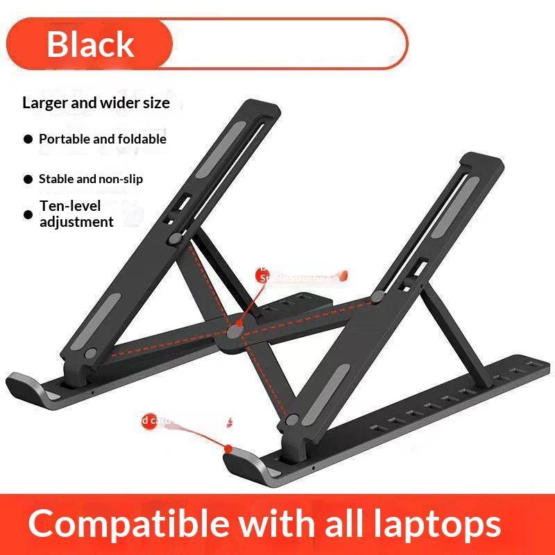 10Gears Adjustable Laptop Holder Foldable Notebook Stand Portable Desktop Support For Air Pro Accessories Abs Material