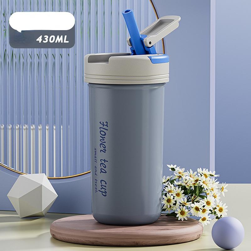 Multifunktionell Bärbar Termosmugg 430ml Vakuumflaskor Bärbar Termosmugg i Rostfritt Stål Vattenflaska Rese-Temugg Kontors-Termosmugg