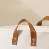 Home dirty clothes basket foldable imitation linen dirty clothes storage basket printed image two handed clothes basket