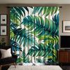 2 stück mit HD Nordic tropische pflanze blätter dekorative vorhang Grüne krawatte digital gedruckt vorhang Hause dekoration stil Decorat