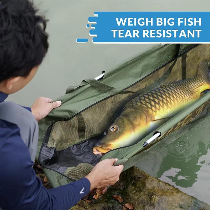 Fishing Bags Fish Weigh Bags Folding Mesh Weigh Sling Fish bag for Caught Fish Weigh in Bag for Bass Fishing