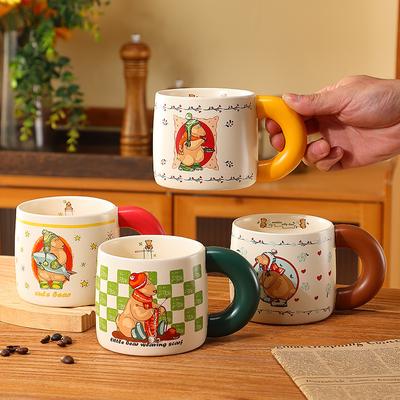 Nordic Bear Milk Retro Hrnek Roztomilý Kreativní Dárek Kávový Keramický Hrnek Dárkový Hrnek