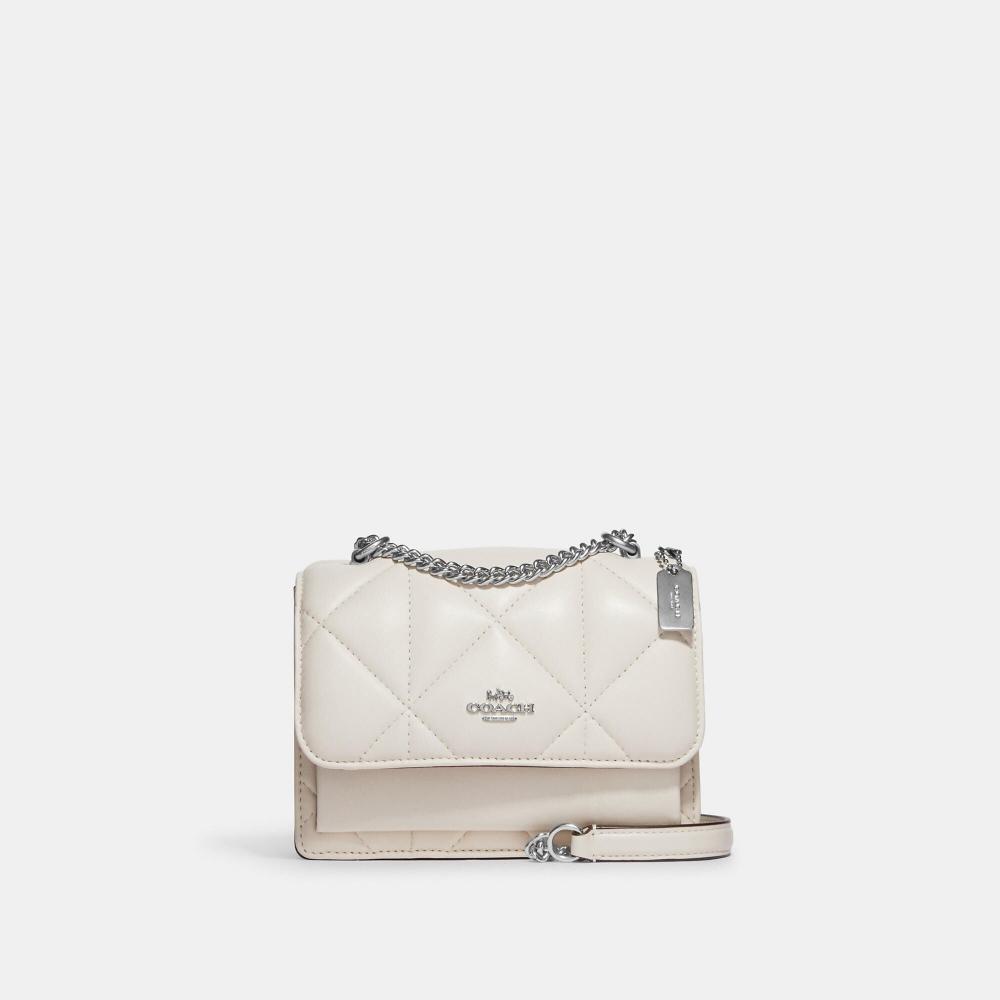 

Сумка через плечо Coach Mini Klare с стеганым серебряным мелом Puffy Diamond