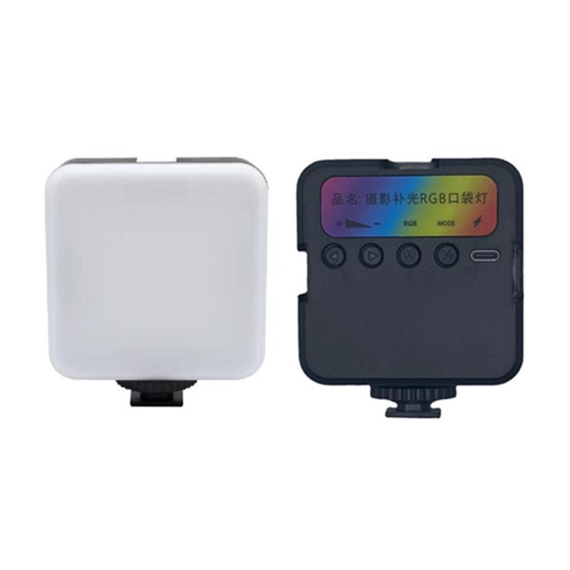 Kapesní RGB výplňové světlo Přenosné LED světlo Video Mini Telefonní výplňové světlo Smartphone Selfie Nastavitelné RGB světlo s klipem zdarma