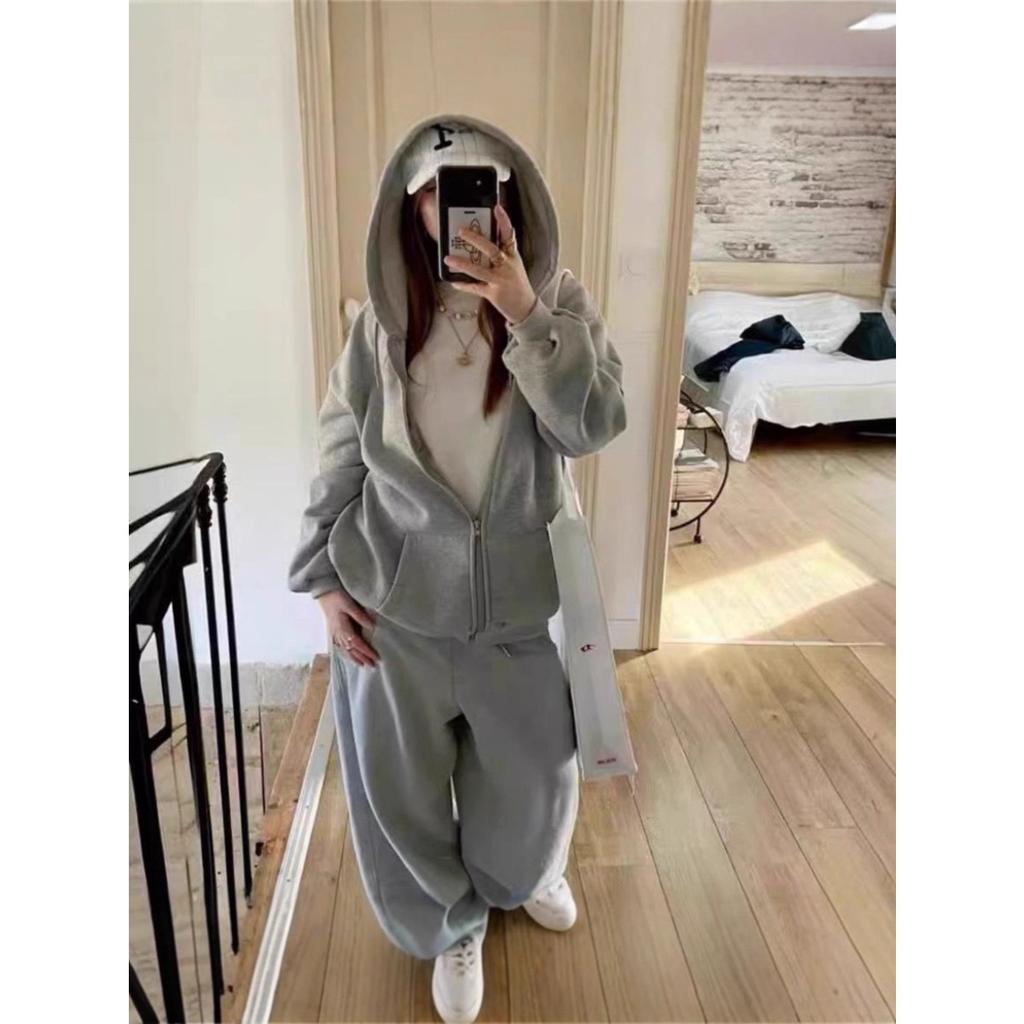 VIONA Baggy Wide Leg Sweatpants Oversized Elastic Waist Fleece Athletic Pants Fashion Joggers Streetwear