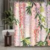 Elegant Pink and White Cherry Blossom Design Waterproof Shower Curtain – Perfect for Bringing Springtime Beauty to Your Bathroom