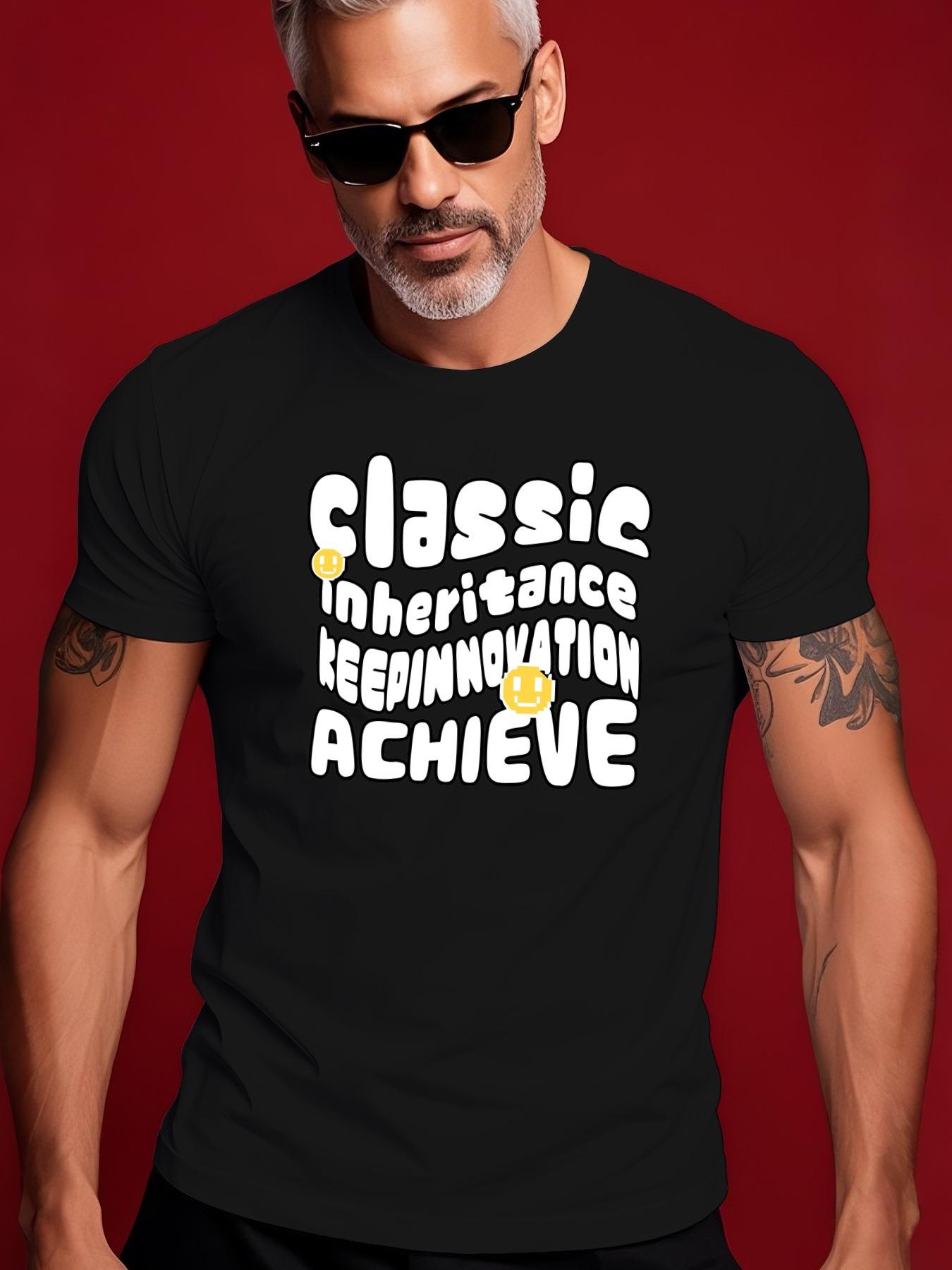 Classic Retro Graphic Tshirt - Light Blue Casual Summer T... S