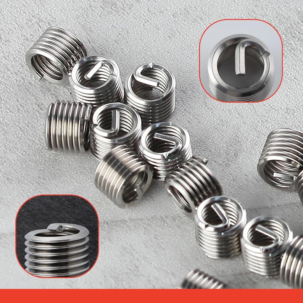 30 Piece M6 X 1.0Mm Thread Repair Kit, HSS Drill Helicoil Thread Repair Kit, Metric Bolt Thread Repair Ert Kit Portable Rethreading Tool Kit,