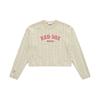 New MLB Preppy Style Collection Boston Red Sox 25FW Sweater Women's Light Sand 3FKPV0354-43SAL