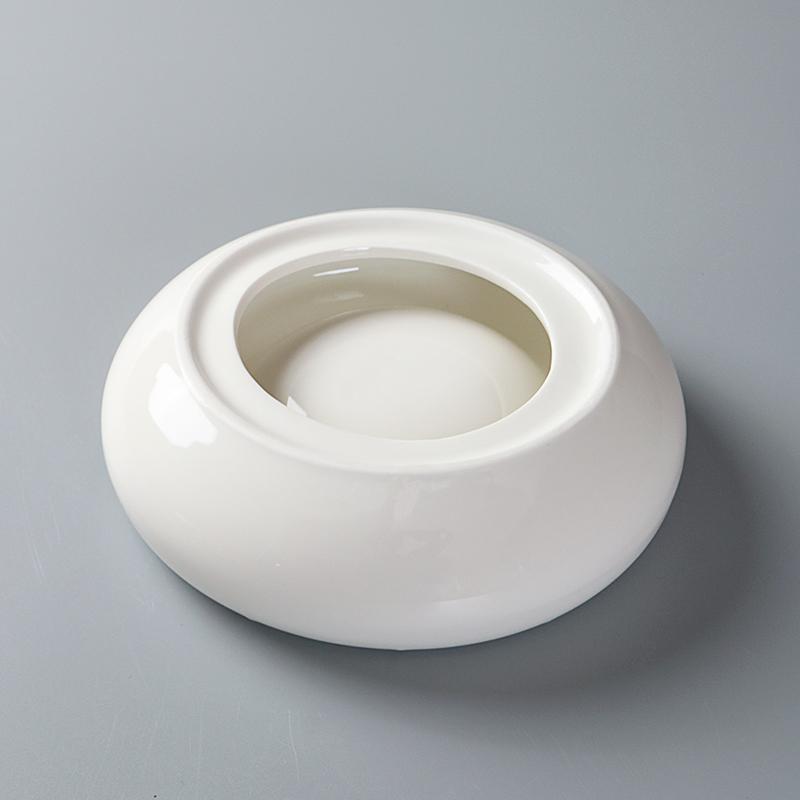 BRWhite Izolująca Płyta Dwustronna Talerz Serwowania Ceramiczny Okrągły Gruba Talerz do Zupy Naczynie na Przekąski Danie z Łososia Naczynia RestauracyjneEY