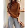 2026 Women's Fashionable French Knit Button-Design Sweater with Half-High Collar