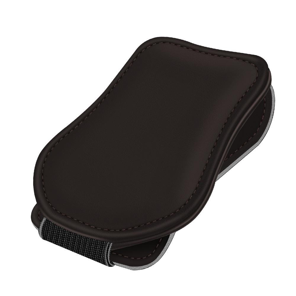 

Универсальный солнцезащитный козырек для автомобиля из кожи наппа, клипса-держатель для очков, держатель для очков, магнитный, многофункциональный, автомобильные аксессуары для хранения коричневый