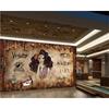 3d Wallpaper Nostalgic Classic Retro Wallpaper Beauty Salon Background Wall Barber Shop 3d Wallpaper