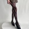 Womens Japanese JK Vintage Flower Jacquard Fishnet Tights Stockings Sexy Hollowed Out Lace Sheer Pantyhose Leggings
