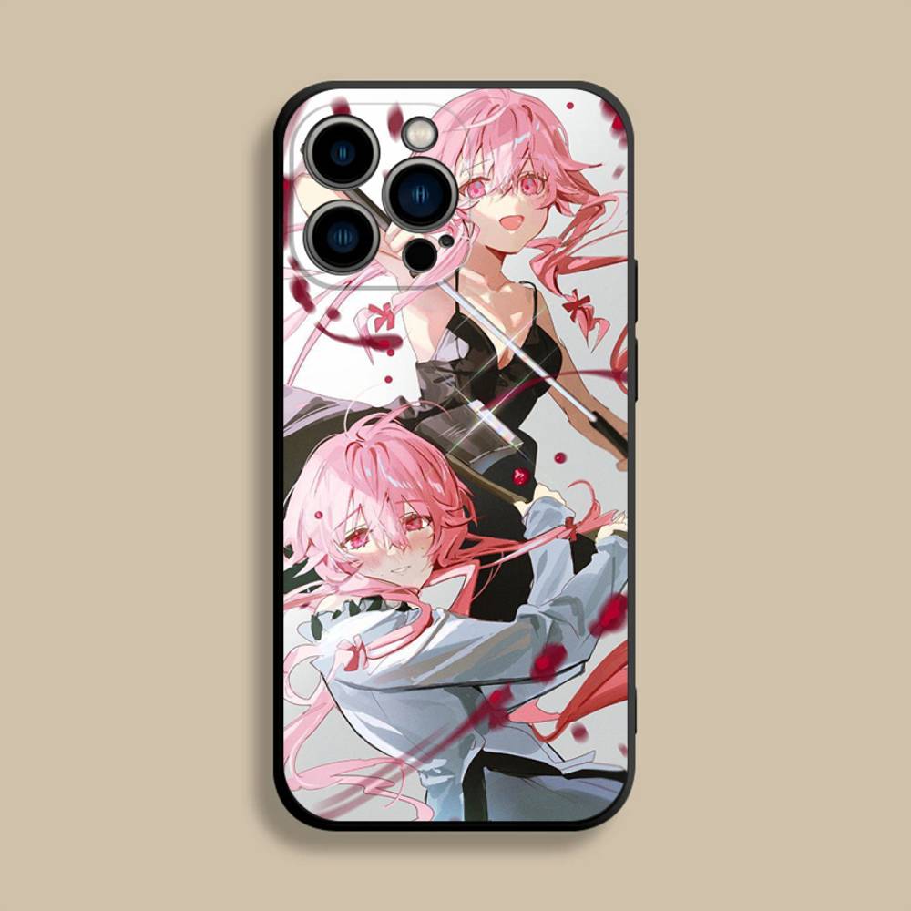 

Mirai Nikki Gasai Yuno Anime Phone Case For iPhone 17,16,15,14,13,12,Pro,Max,Plus,E,SE4,Air,Mini Black Soft Cover iPhone14promax