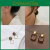 Alloy Jewelry With Retro Square And Circular Earrings For Women Spring Collection