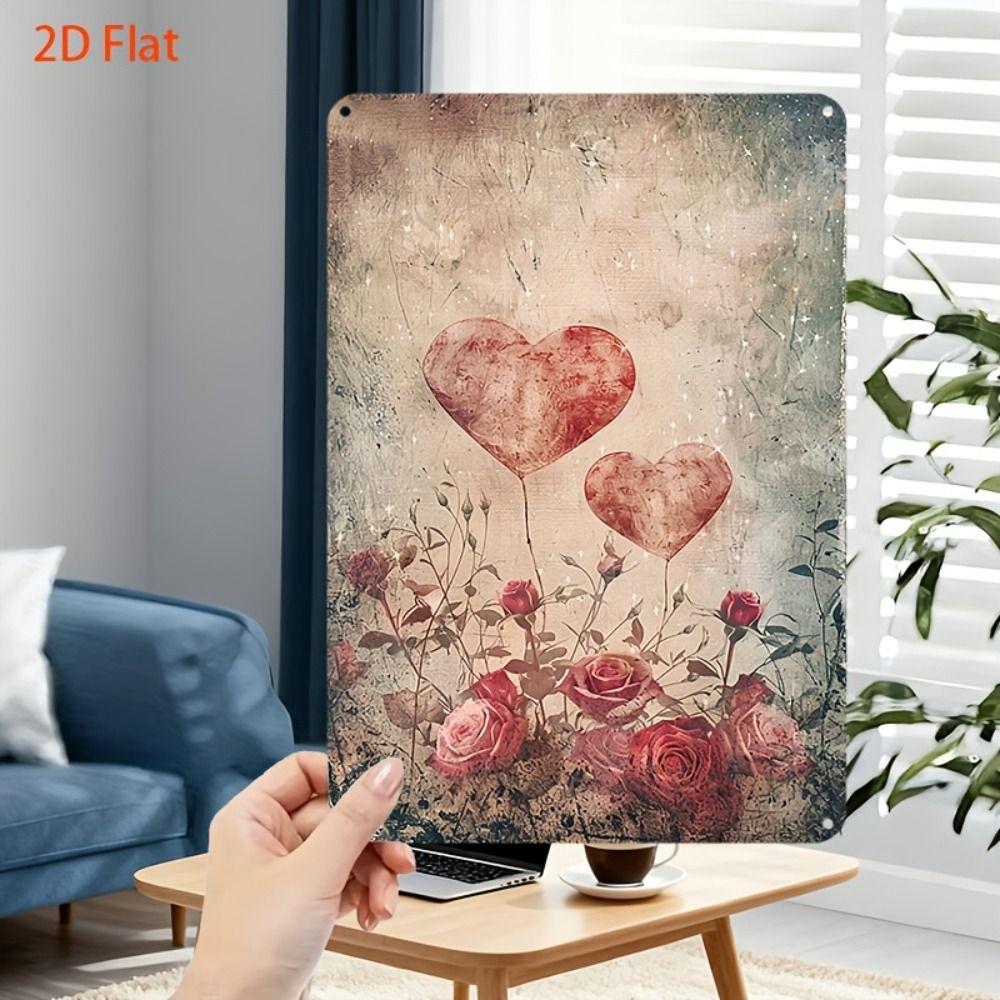 Vintage Metal Tin Sign Easter Bunny with Eggs Wall Decor Home Kitchen 20x30cm