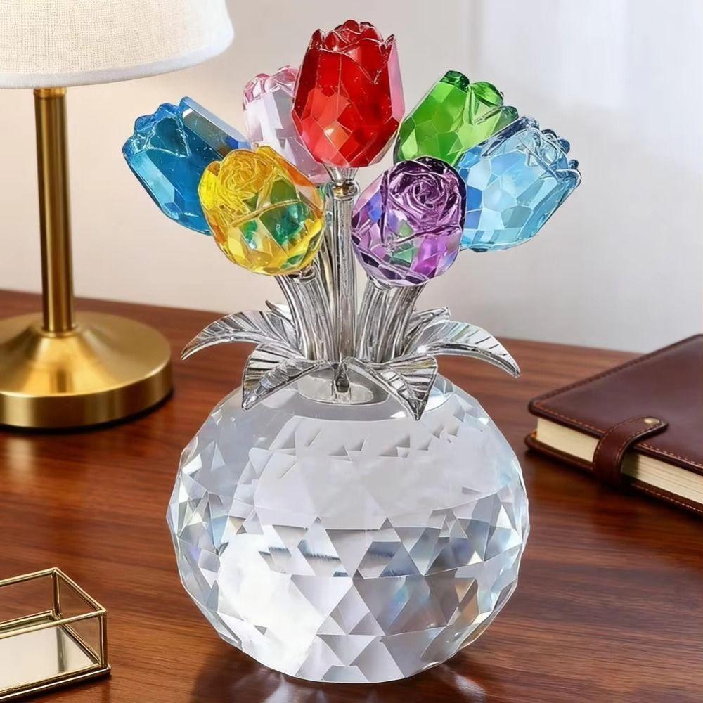 Eternal Bloom Crystal Rose Bouquet Simulated Flowers Eternal Rose Decoration Mother's Day