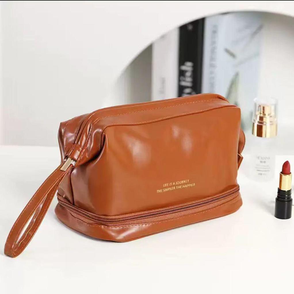 Large Capacity Portable Travel Toiletry Bag - Accordion Style Cosmetic Organizer