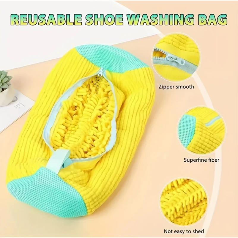 2pcs Shoe Washing Machine Bags Reusable Sneaker Shoe Cleaning Bags for Washing Machine Shoe Laundry Bags for Washer and Dryer