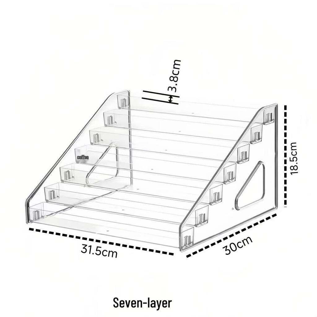 Soporte de Exhibición Acrílico Transparente Multicapa para Insignias, Cajas Sorpresa y Cosméticos